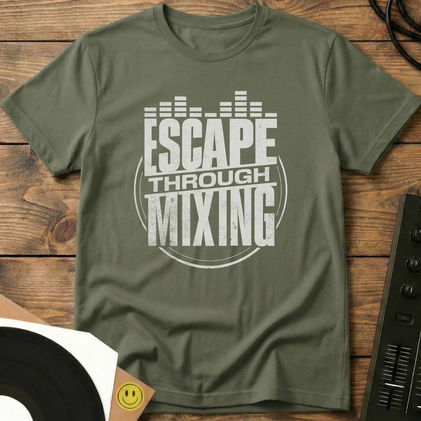 Escape Through Mixing T-Shirt Military Green / S Escape Through Mixing T-Shirt