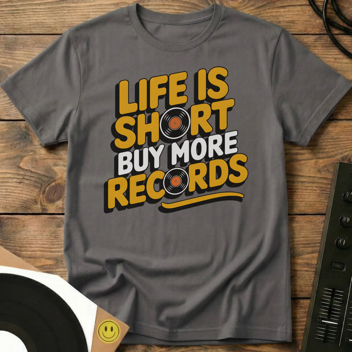 Buy More Records T-Shirt Charcoal / S Buy More Records T-Shirt
