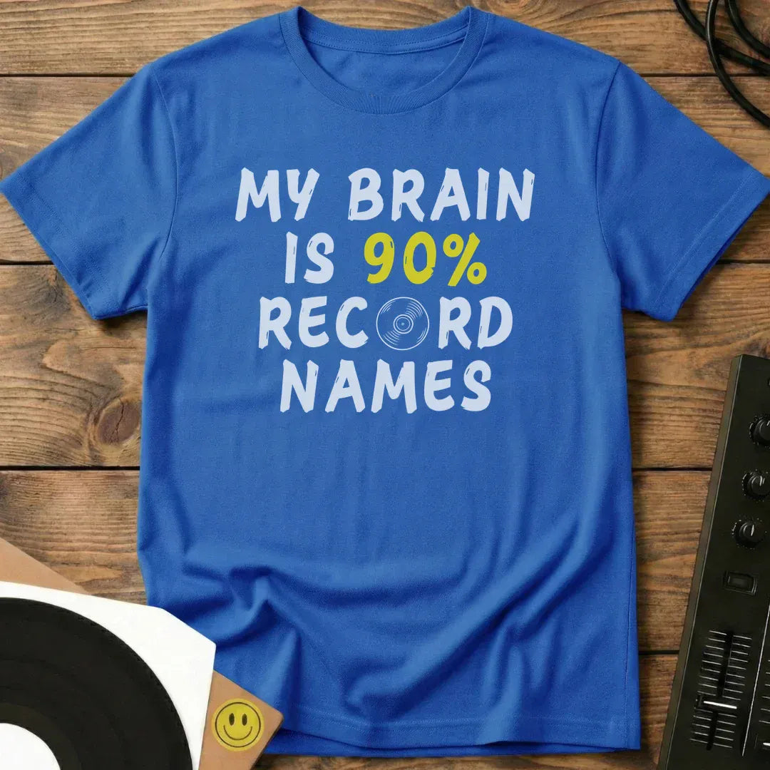 90% Record Names T-Shirt Royal / S 90% Record Names T-Shirt