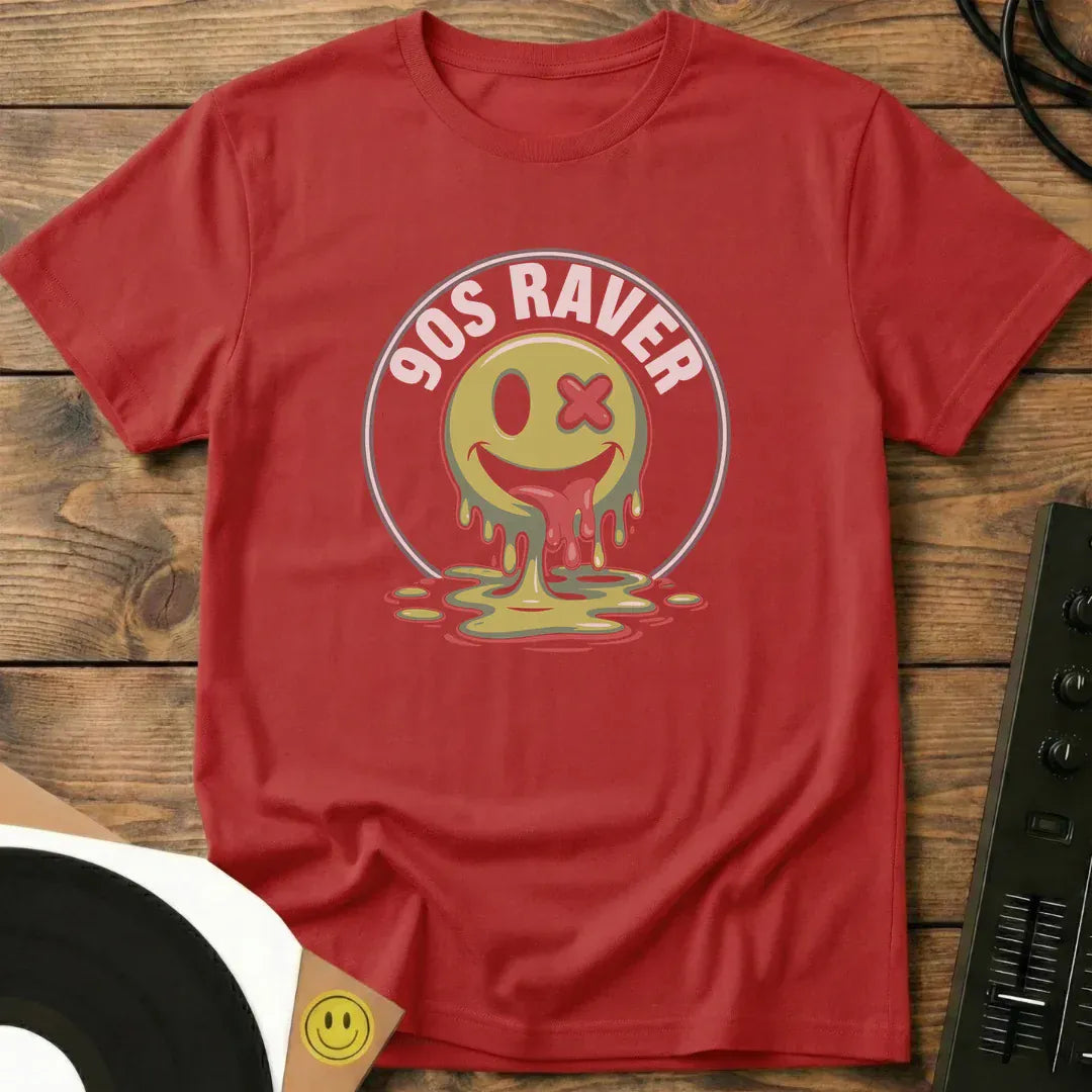 90s Raver T-Shirt Red / S 90s Raver T-Shirt