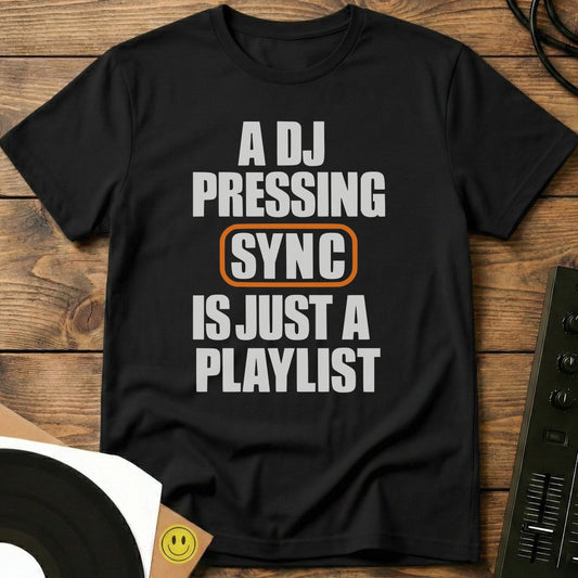 A DJ Pressing Sync T-Shirt Black / S A DJ Pressing Sync T-Shirt