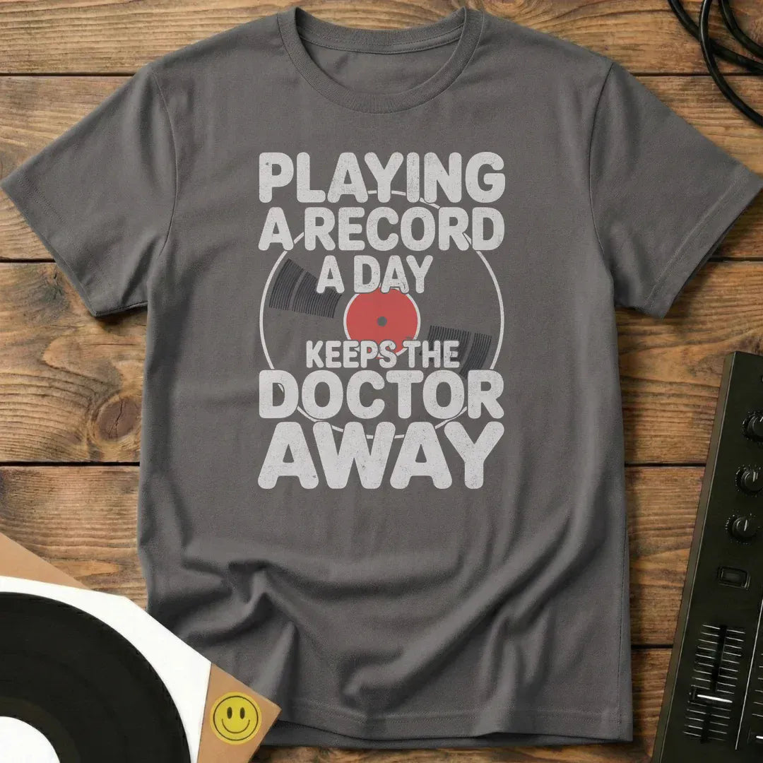 A Record A Day T-Shirt Charcoal / S A Record A Day T-Shirt