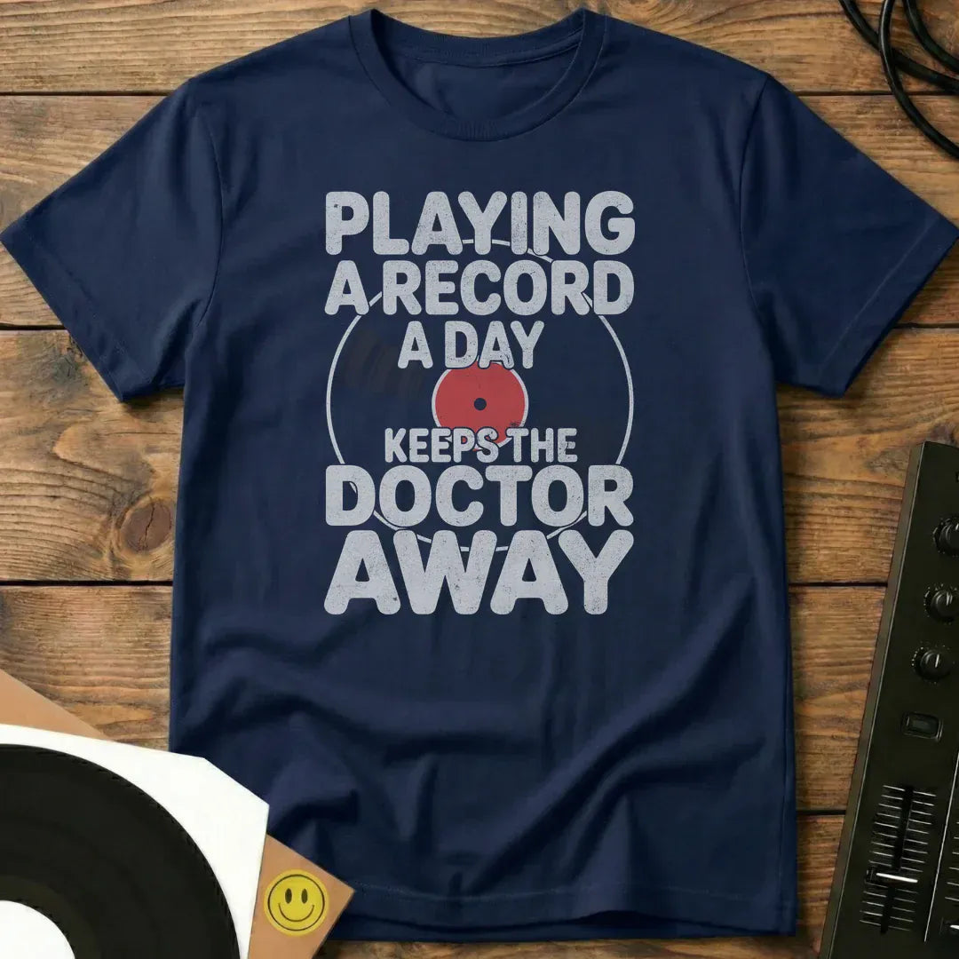 A Record A Day T-Shirt Navy / S A Record A Day T-Shirt