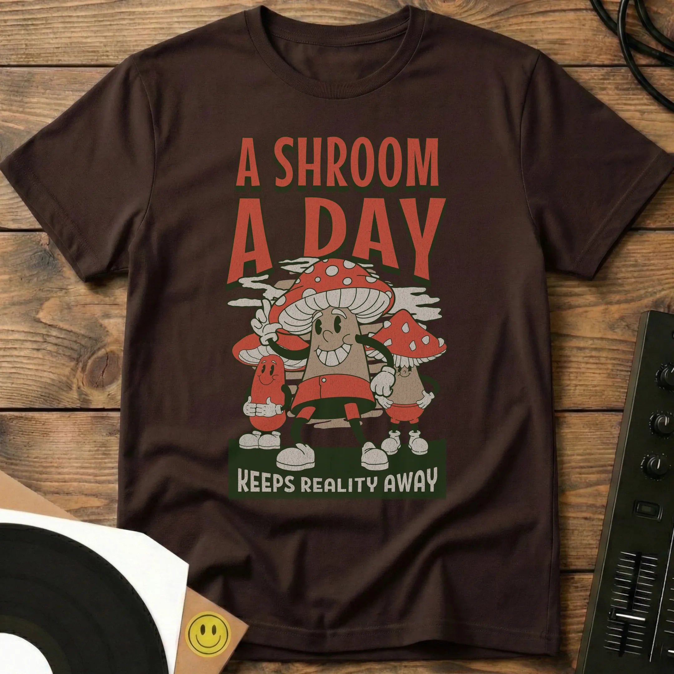 A Shroom A Day T-Shirt Dark Chocolate / S A Shroom A Day T-Shirt