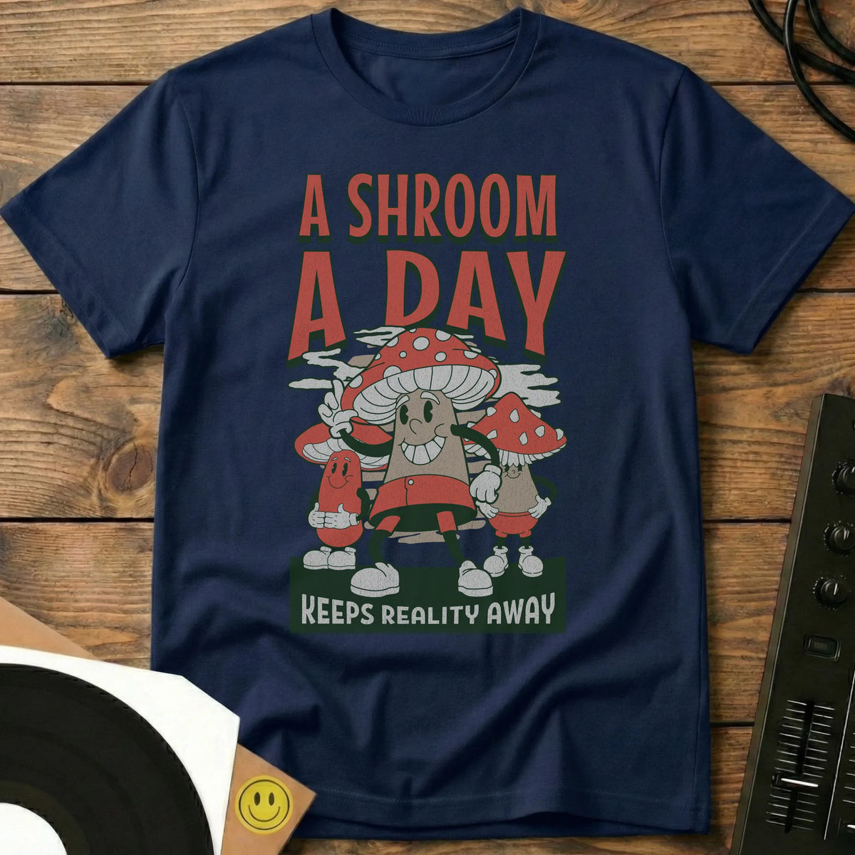 A Shroom A Day T-Shirt Navy / S A Shroom A Day T-Shirt