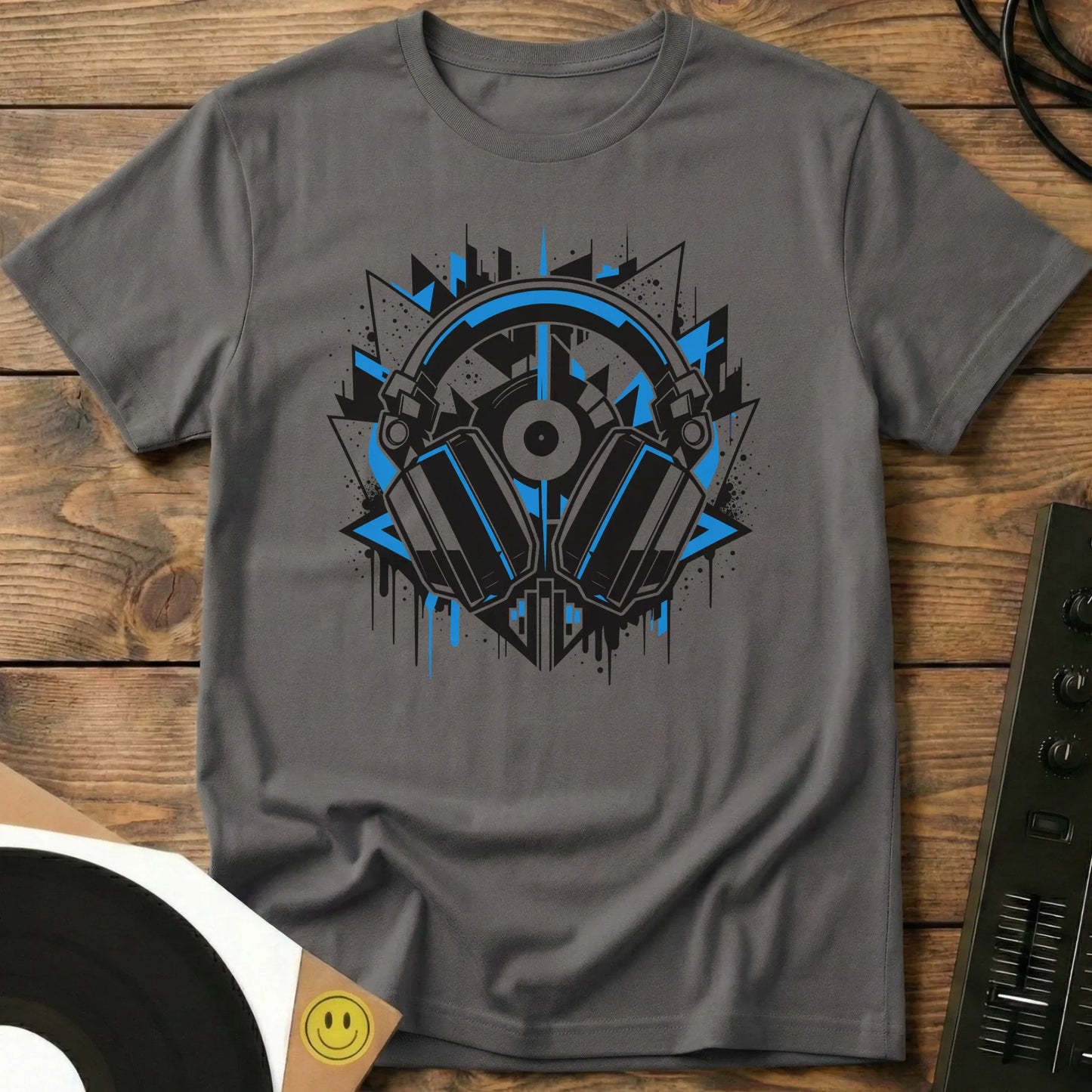 Abstract Headphones T-Shirt Charcoal / S Abstract Headphones T-Shirt