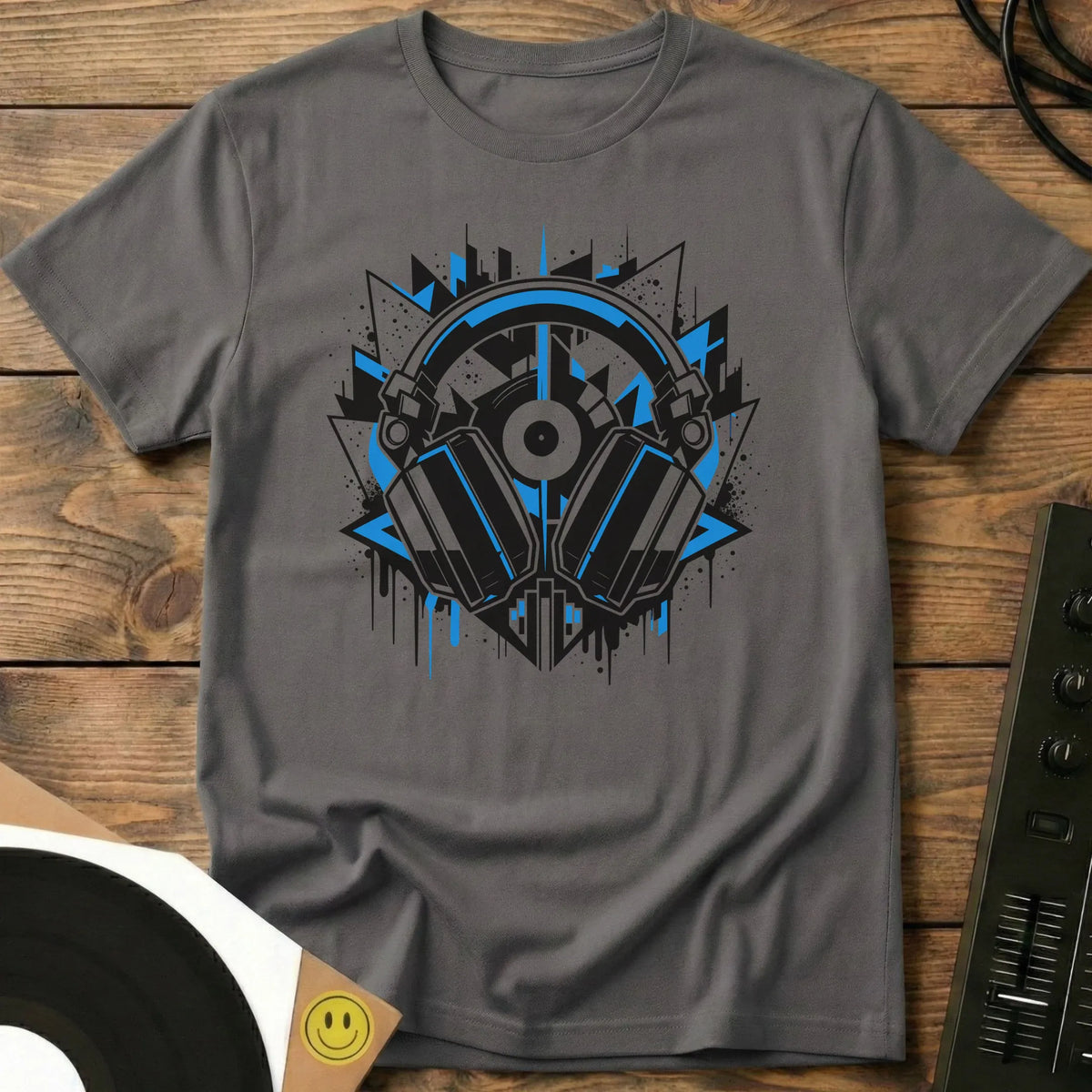 Abstract Headphones T-Shirt Charcoal / S Abstract Headphones T-Shirt