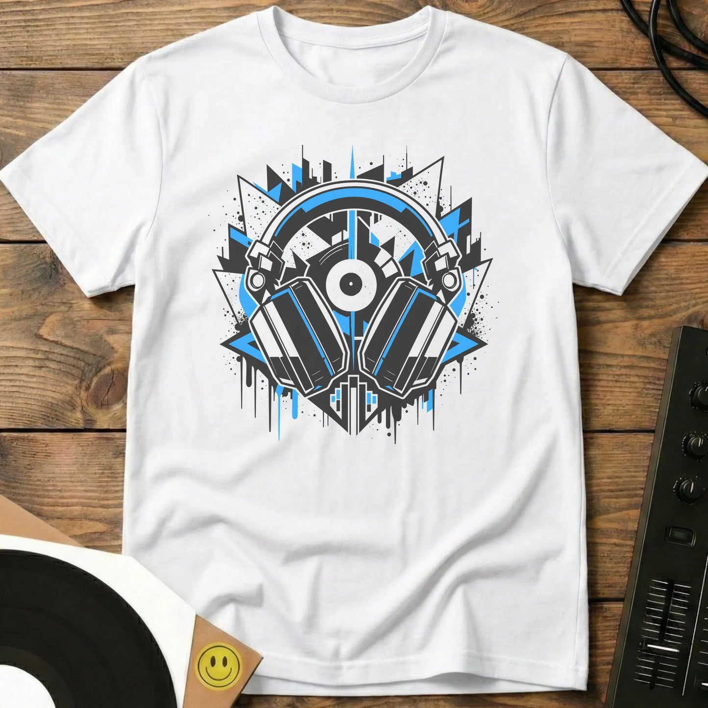 Abstract Headphones T-Shirt White / S Abstract Headphones T-Shirt
