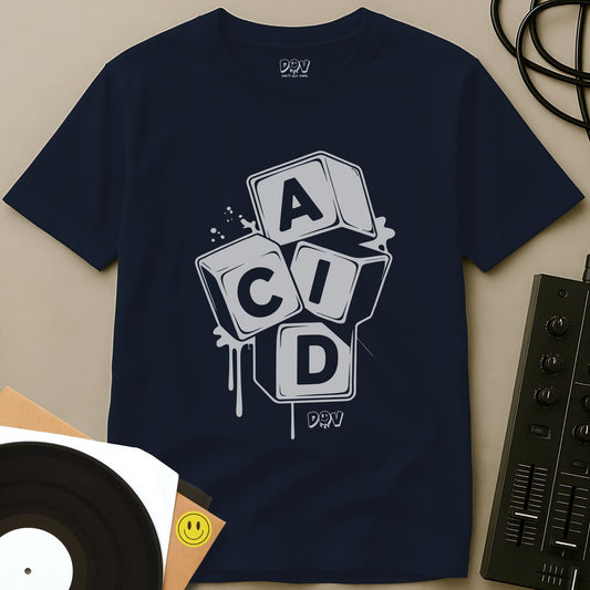 Acid Cube T-Shirt Navy / S Acid Cube T-Shirt