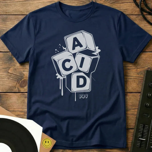 Acid Cube T-Shirt Navy / S Acid Cube T-Shirt