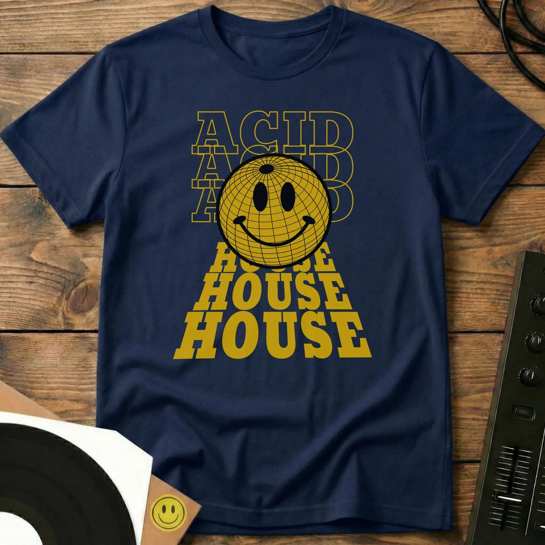 Acid House Globe T-Shirt Navy / S Acid House Globe T-Shirt