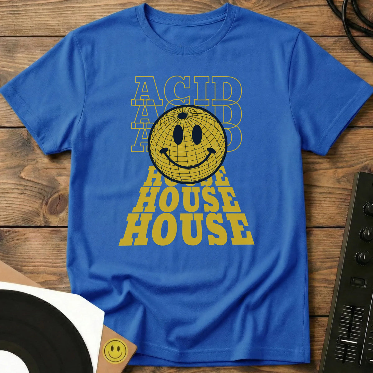 Acid House Globe T-Shirt Royal / S Acid House Globe T-Shirt