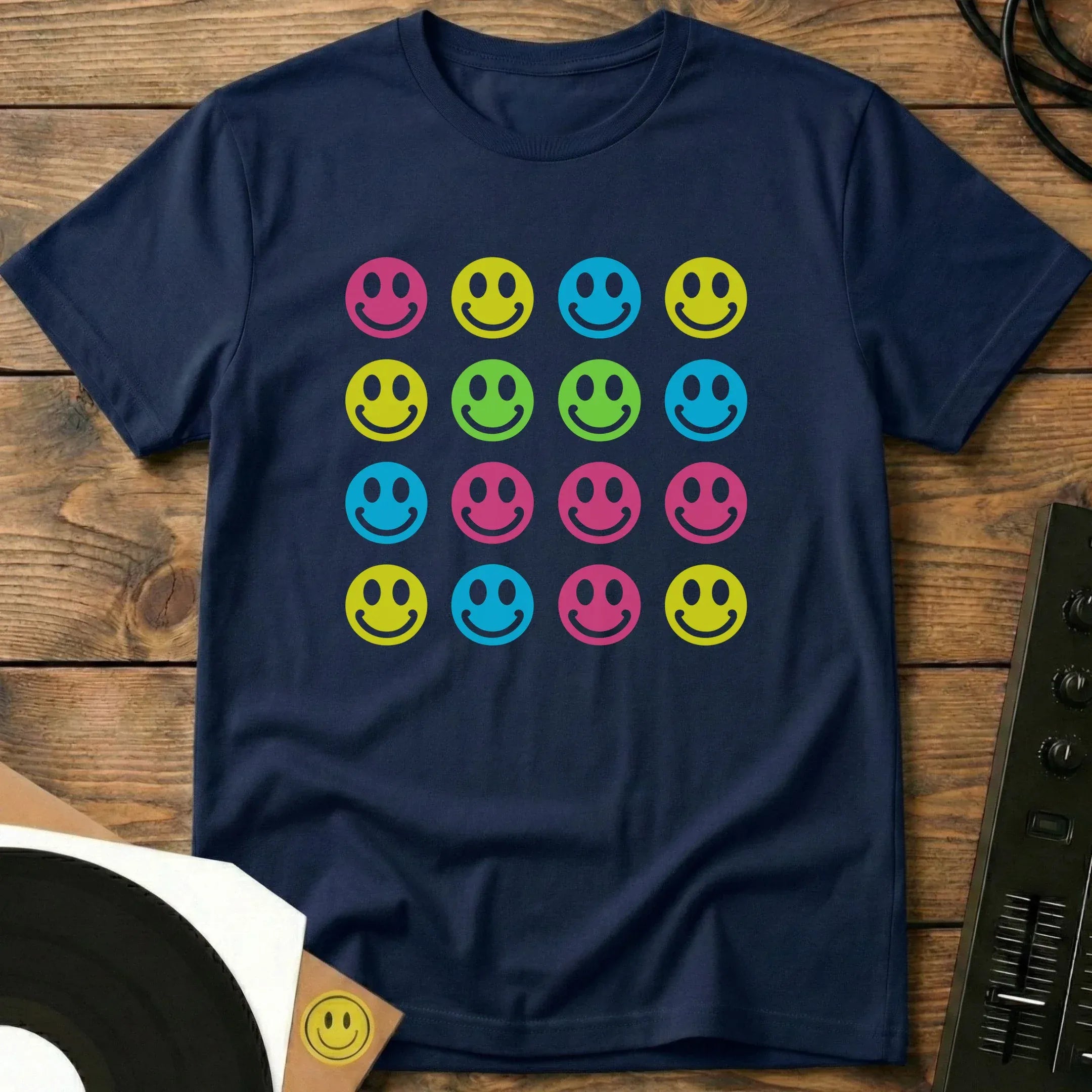Acid Smiles T-Shirt Navy / S Acid Smiles Rave T-Shirt