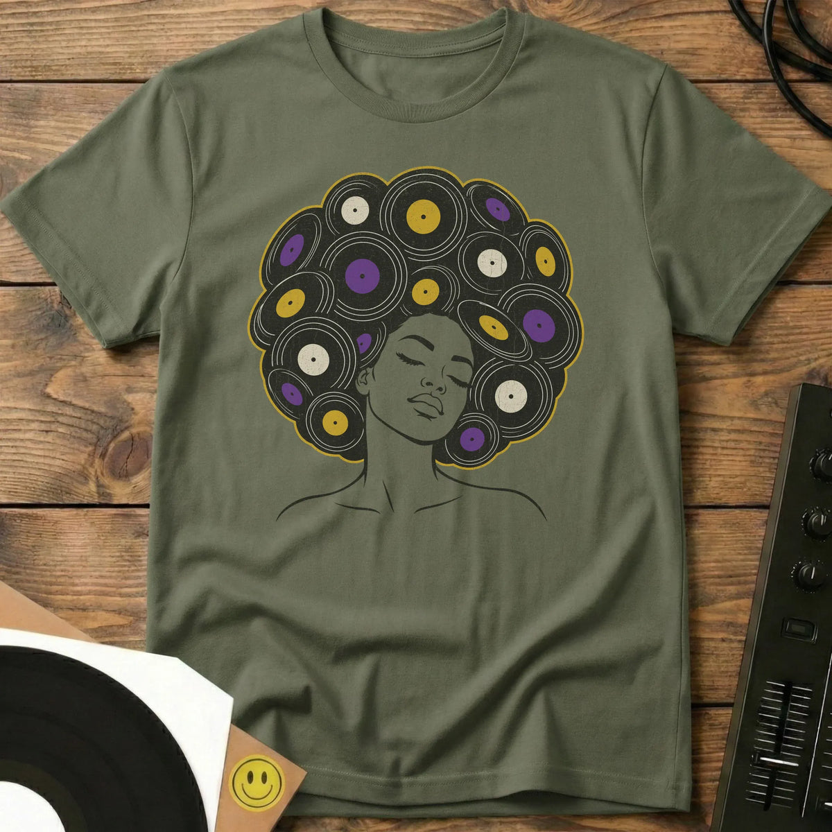 Afro Groove T-Shirt Military Green / S Afro Groove T-Shirt