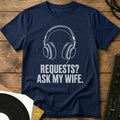 Ask My Wife T-Shirt Navy / S Ask My Wife T-Shirt
