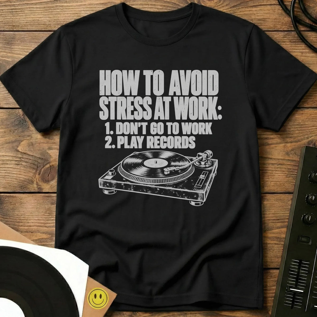 Avoid Stress At Work T-Shirt Black / S Avoid Stress At Work T-Shirt