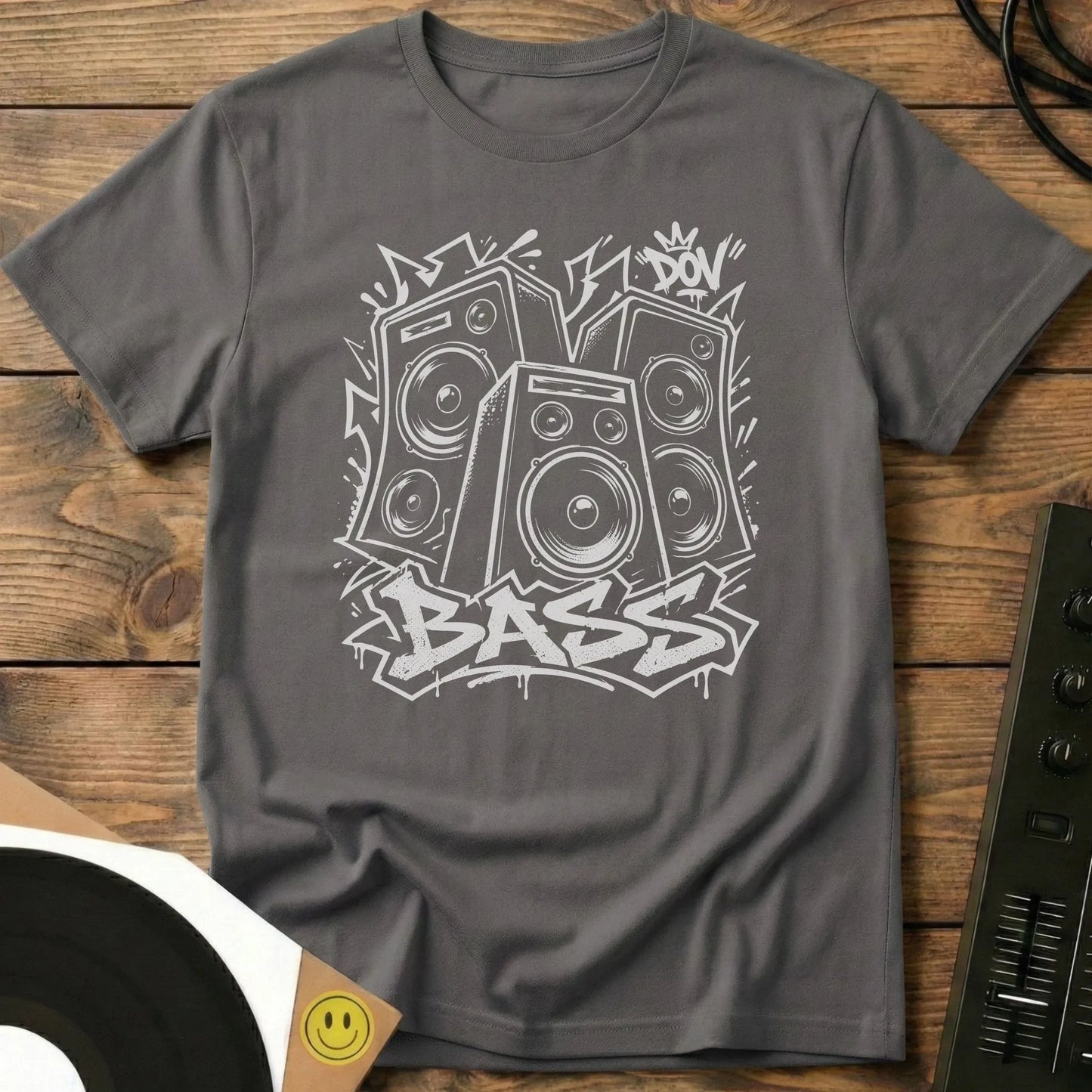 Bass White T-Shirt Charcoal / S Bass White T-Shirt