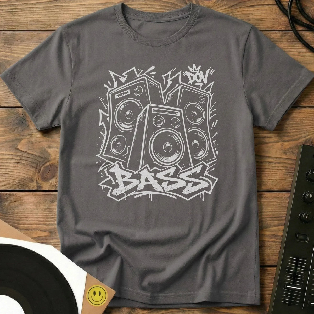 Bass t-shirt in Charcoal
