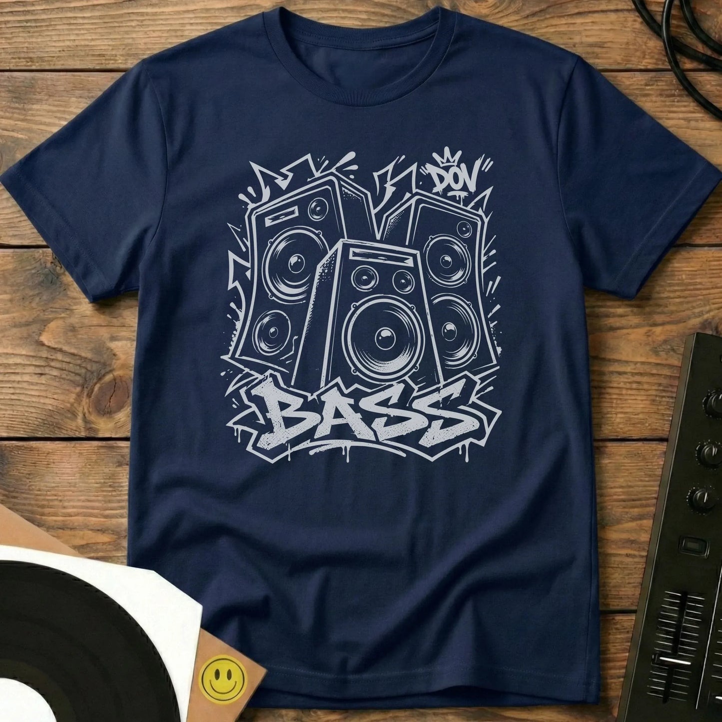 Bass White T-Shirt Navy / S Bass White T-Shirt