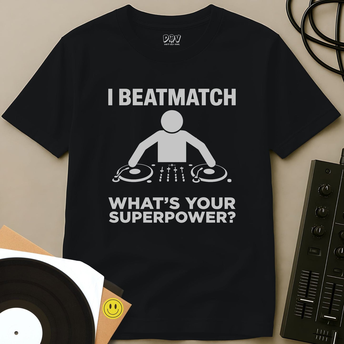 Beatmatching Superpower T-Shirt Black / S Beatmatching Superpower T-Shirt