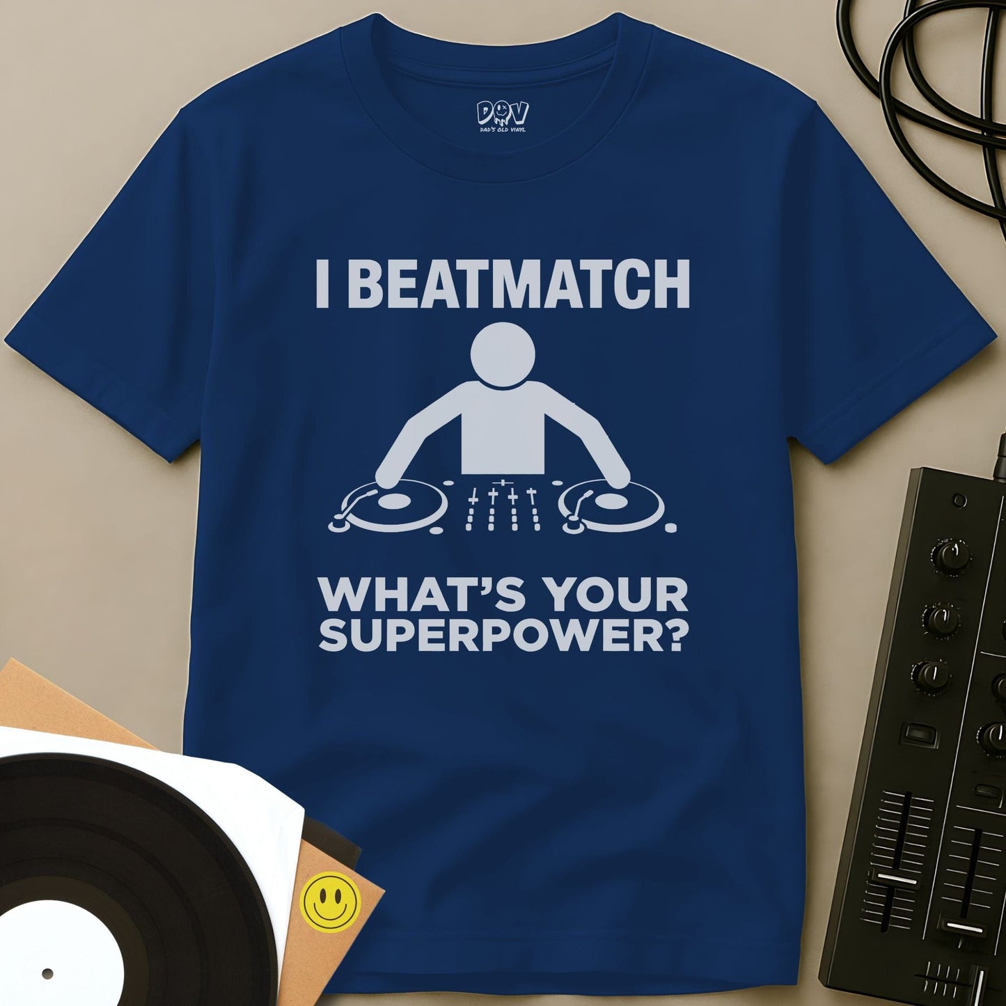 Beatmatching Superpower T-Shirt Royal / S Beatmatching Superpower T-Shirt