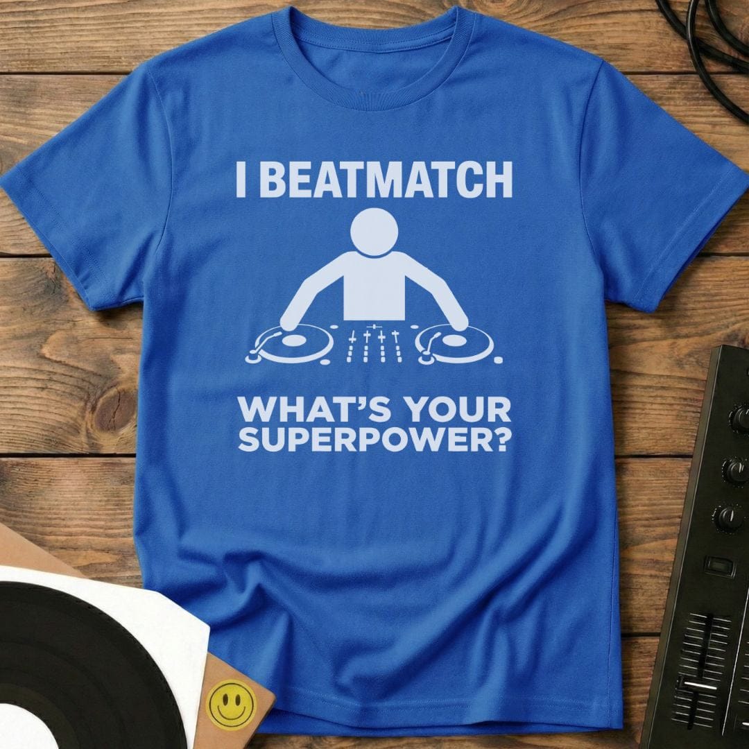 Beatmatching Superpower T-Shirt Royal / S Beatmatching Superpower T-Shirt