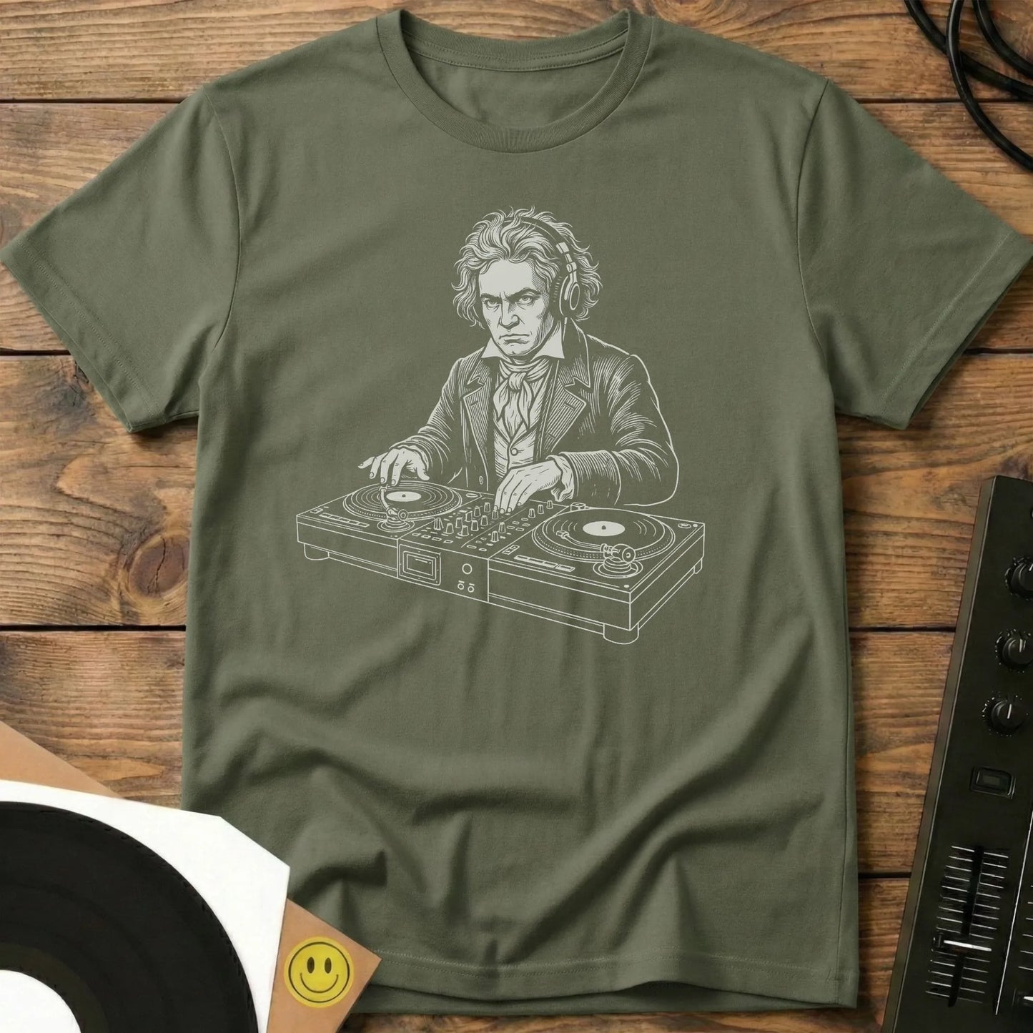 Beethoven Beats T-Shirt Military Green / S Beethoven Beats T-Shirt