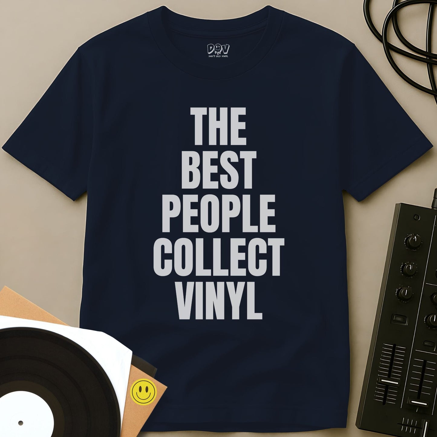 Best People Collect Vinyl T-Shirt Navy / S Best People Collect Vinyl T-Shirt