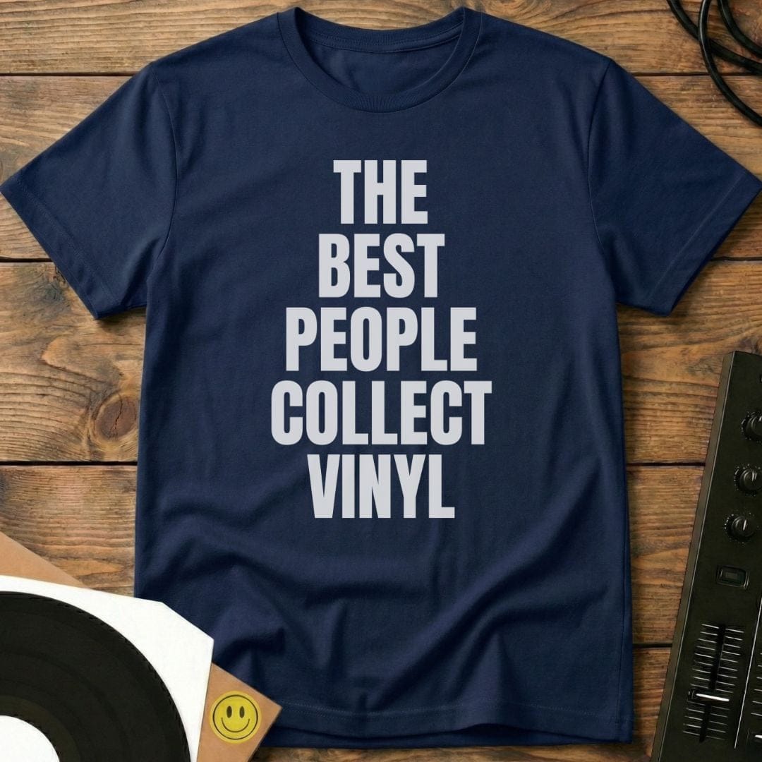 Best People Collect Vinyl T-Shirt Navy / S Best People Collect Vinyl T-Shirt