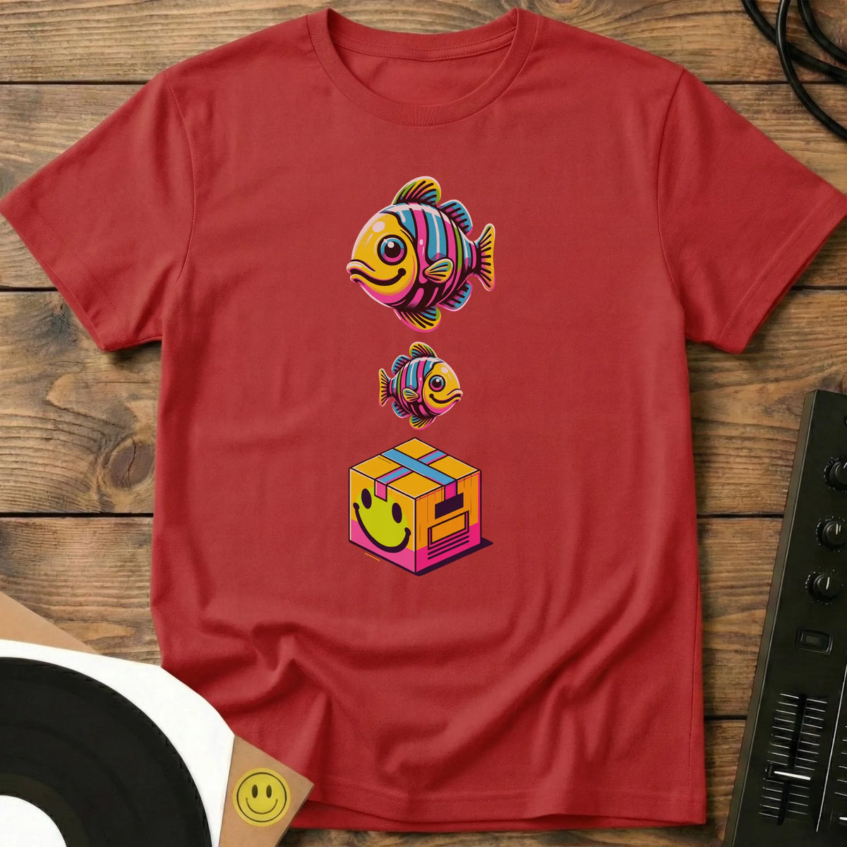 Big Fish, Little Fish T-Shirt Red / S Big Fish, Little Fish T-Shirt