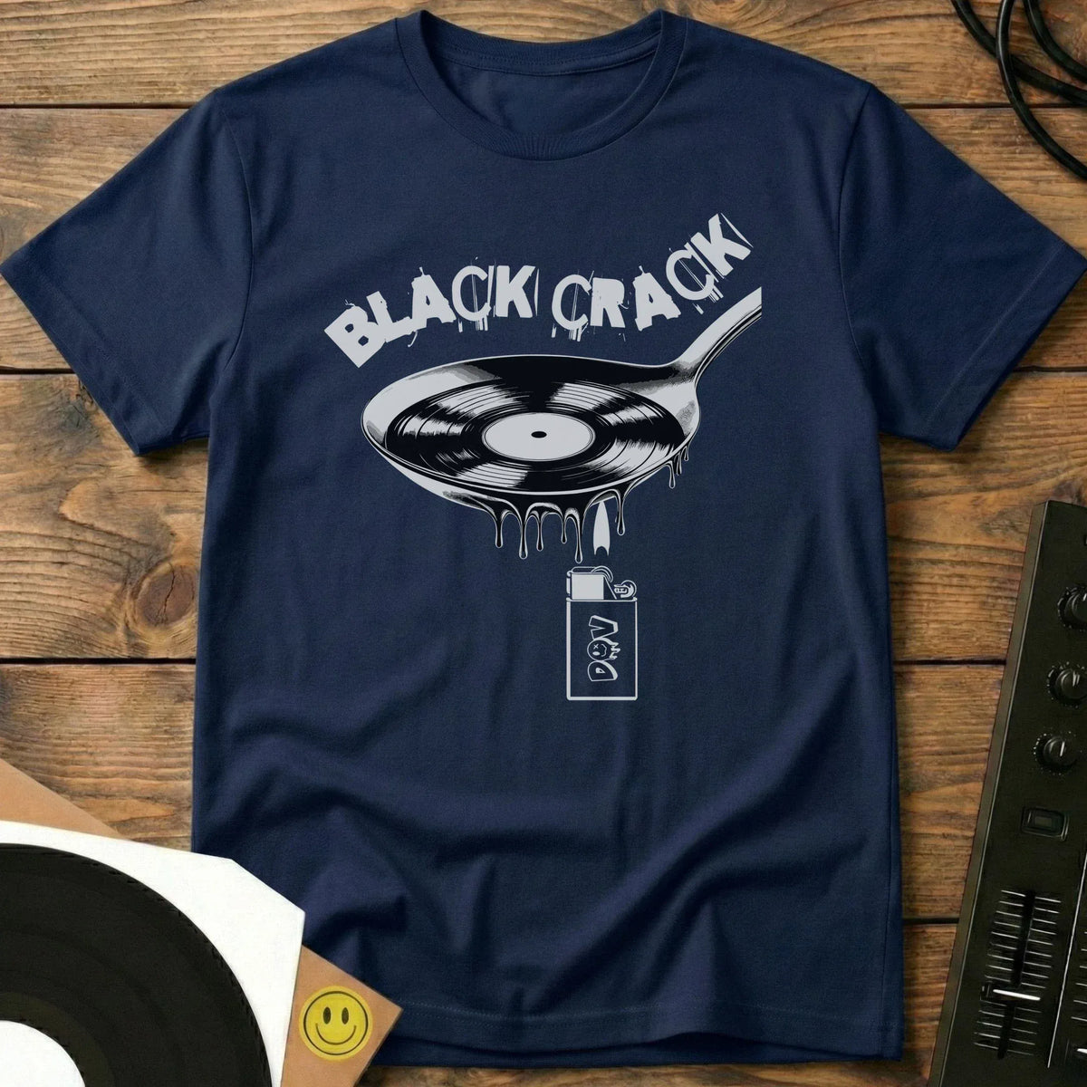 Black Crack T-Shirt Navy / S Black Crack T-Shirt