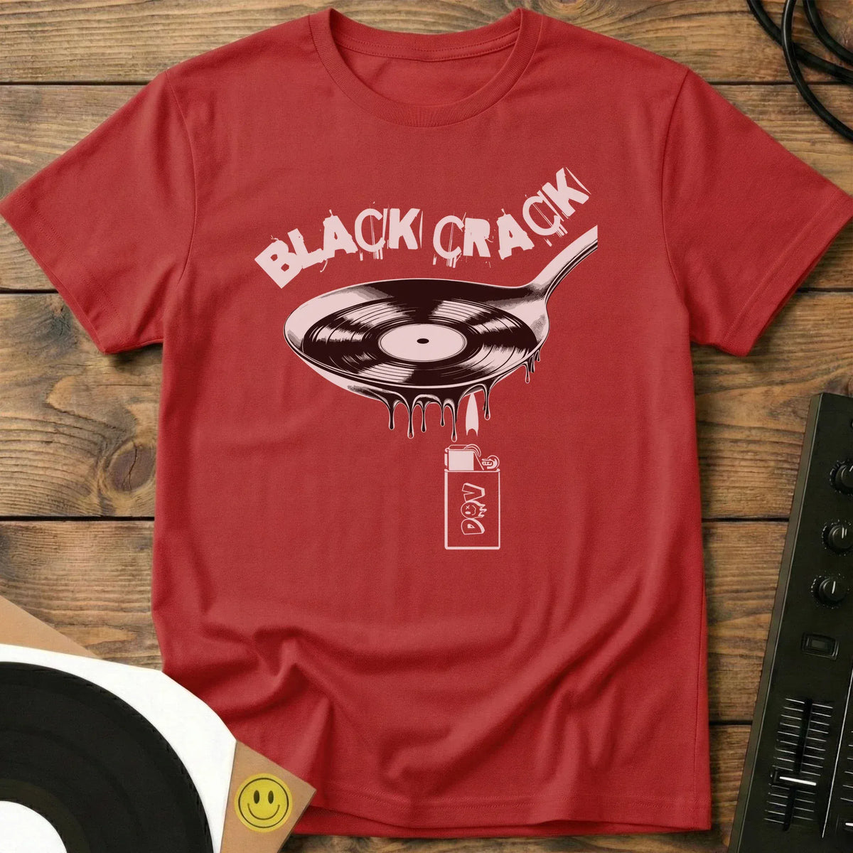 Black Crack T-Shirt Red / S Black Crack T-Shirt