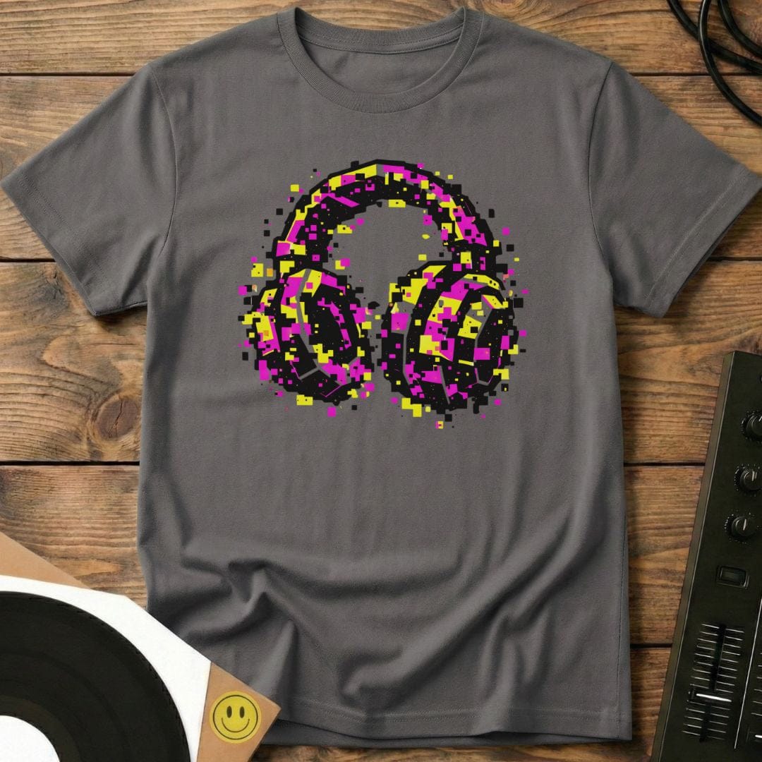 Blocky Headphones T-Shirt Charcoal / S Blocky Headphones T-Shirt