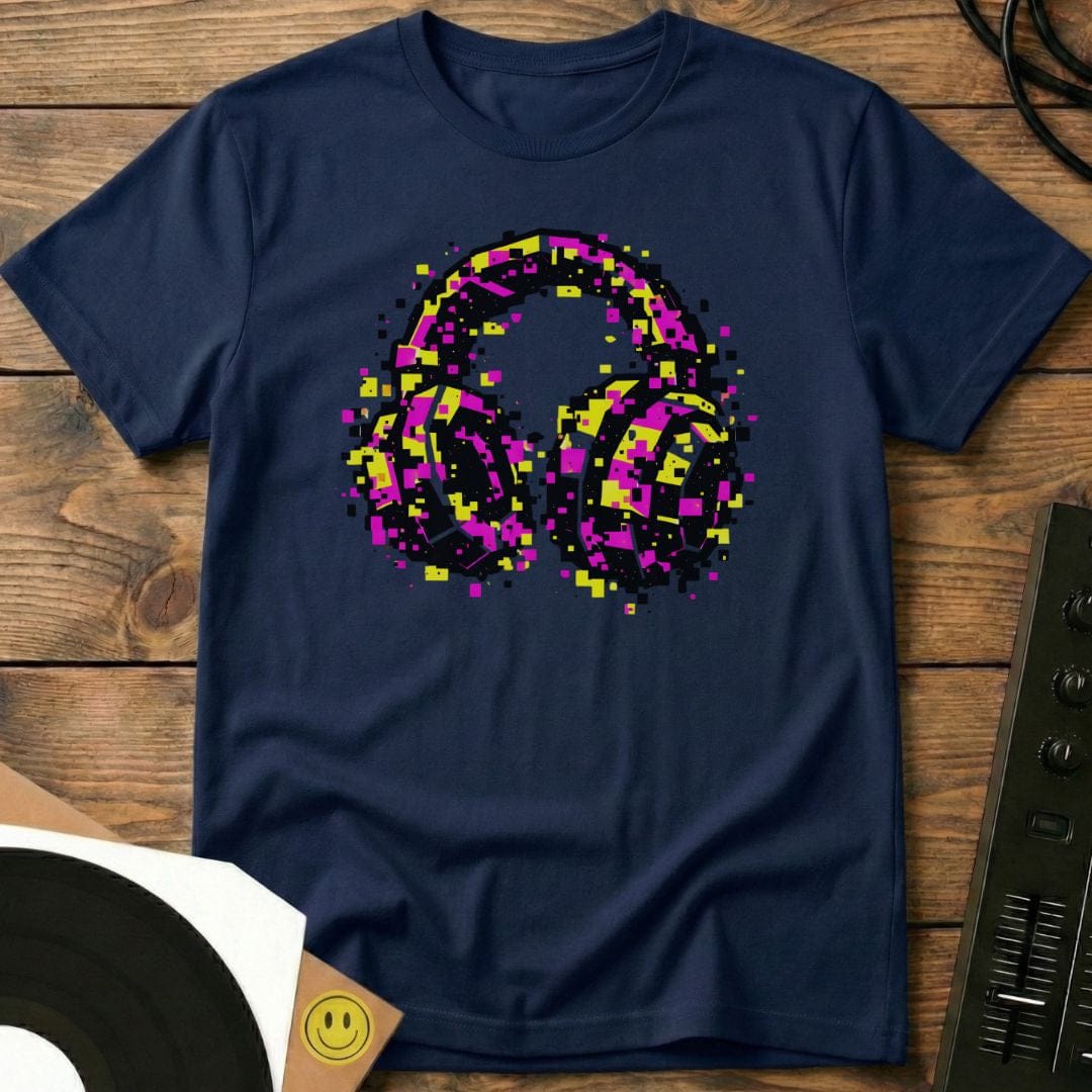 Blocky Headphones T-Shirt Navy / S Blocky Headphones T-Shirt