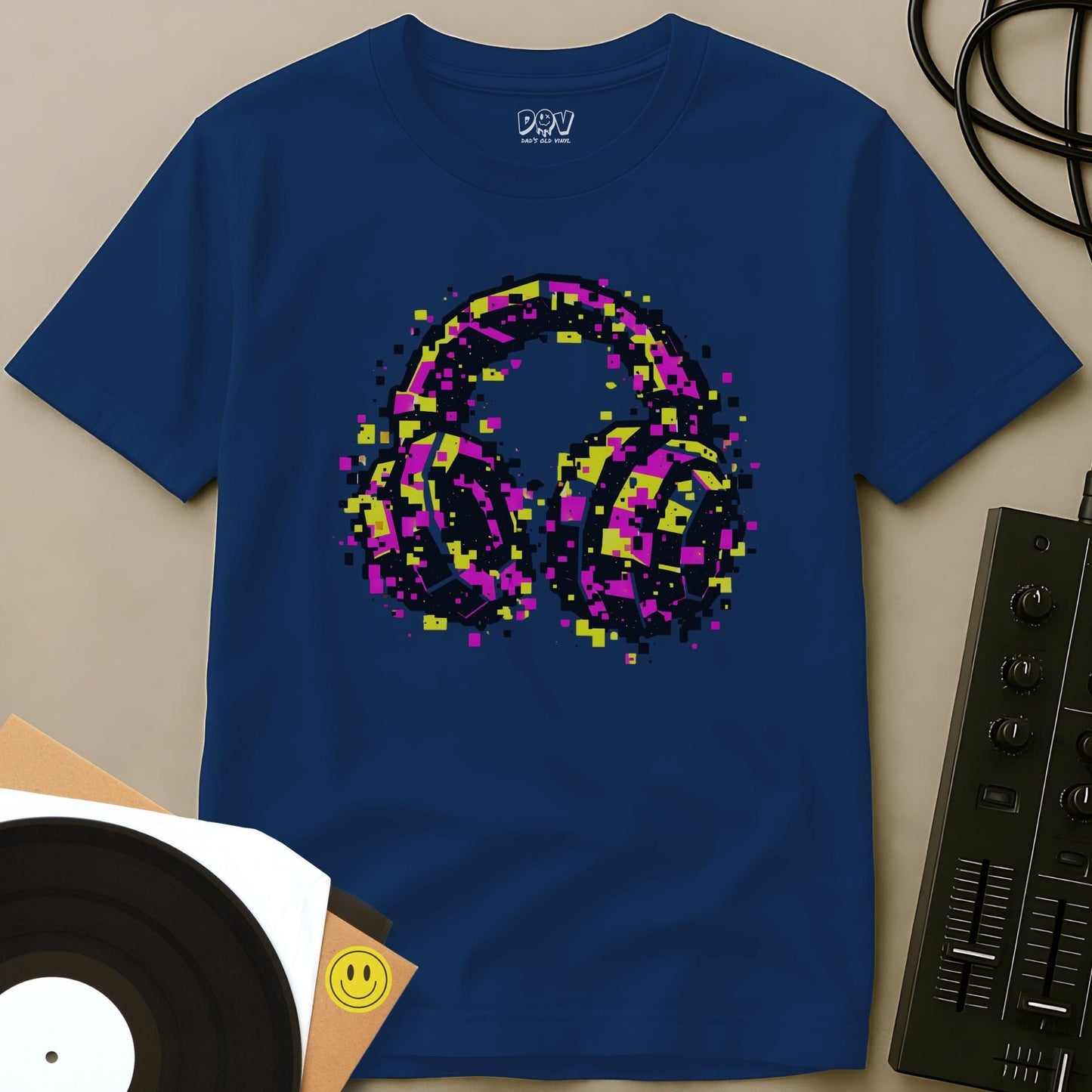 Blocky Headphones T-Shirt Royal / S Blocky Headphones T-Shirt