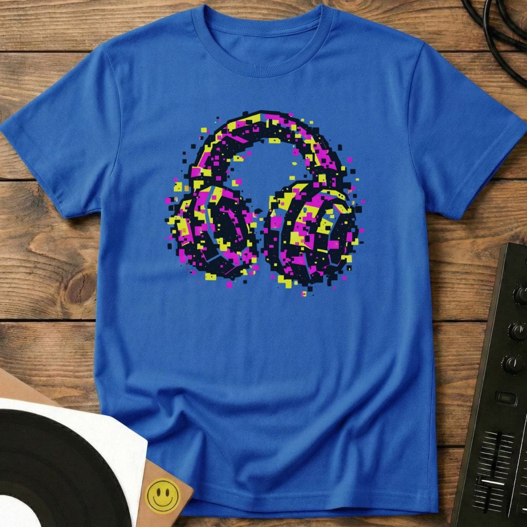 Blocky Headphones T-Shirt Royal / S Blocky Headphones T-Shirt