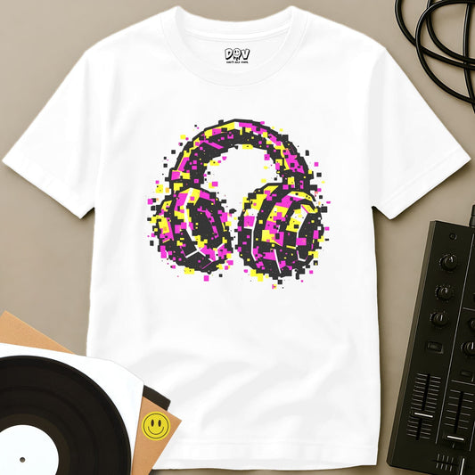 Blocky Headphones T-Shirt White / S Blocky Headphones T-Shirt