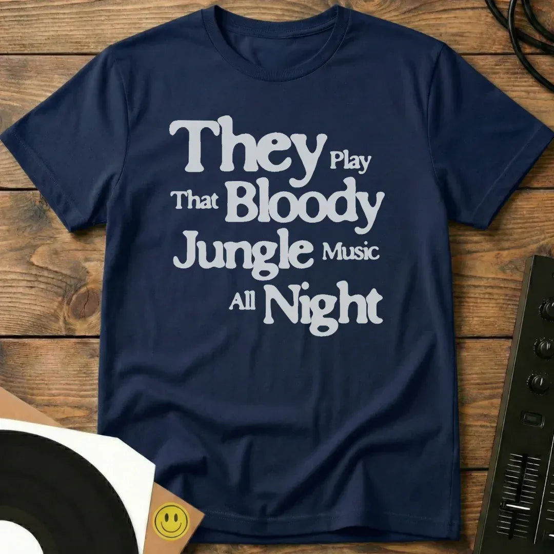 Bloody Jungle Music T-Shirt Navy / S Bloody Jungle Music T-Shirt