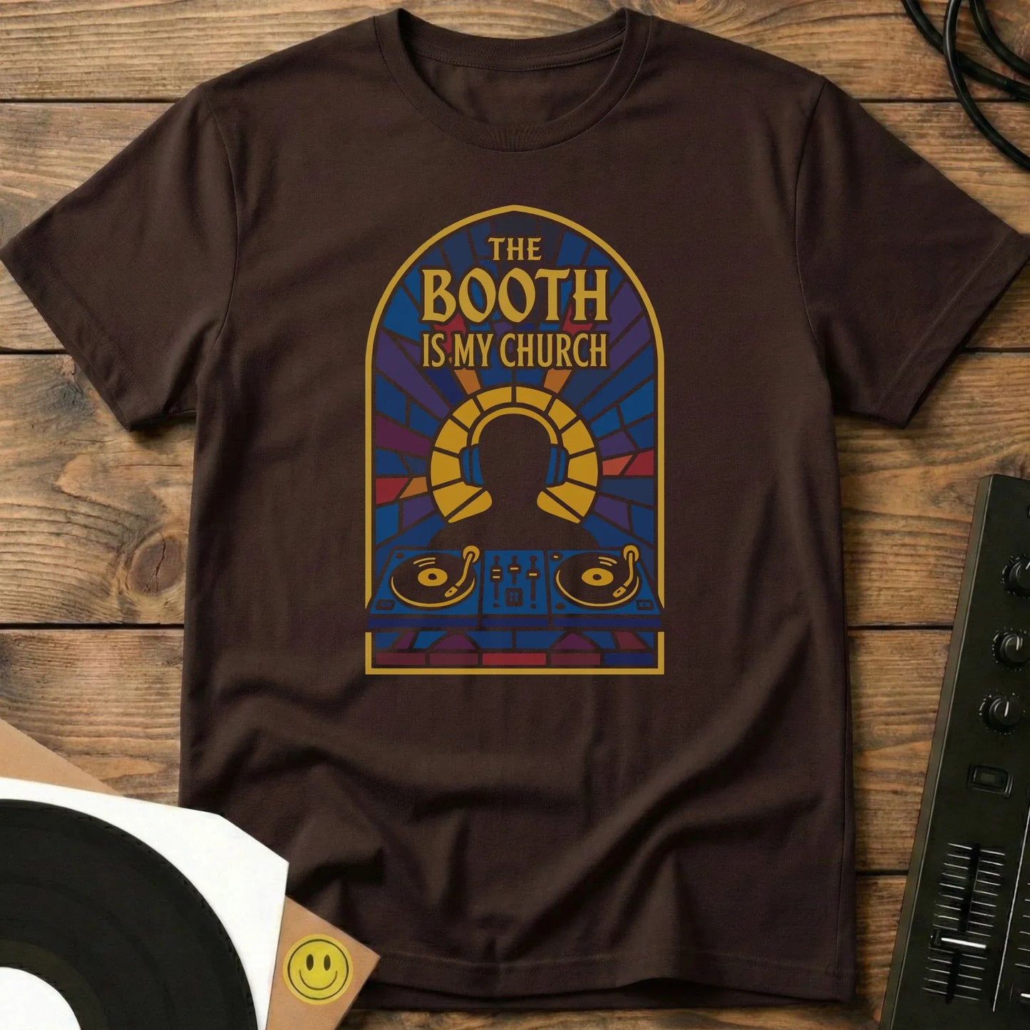 Booth Is My Church T-Shirt Dark Chocolate / S Booth Is My Church T-Shirt