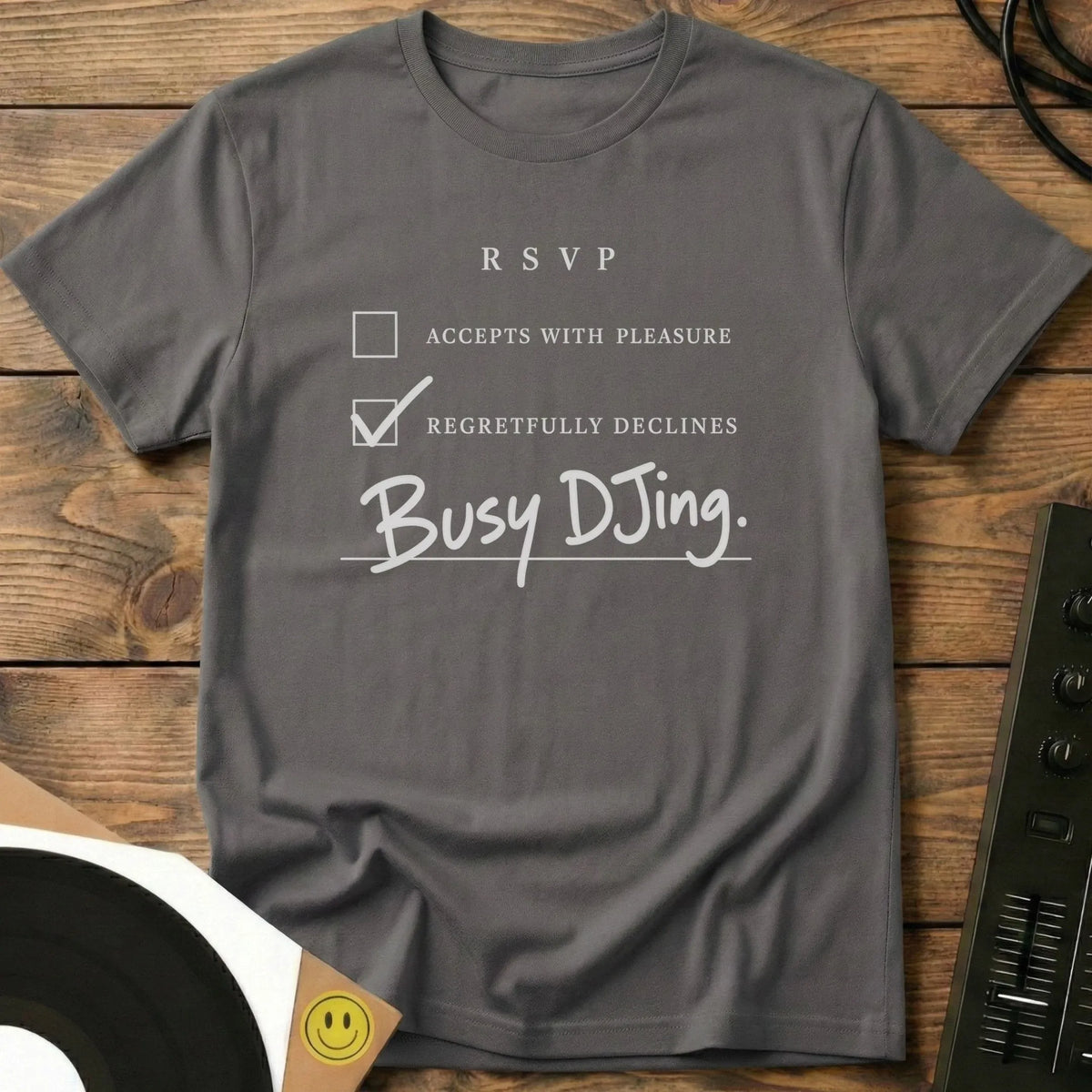 Busy DJing T-Shirt Charcoal / S Busy DJing T-Shirt