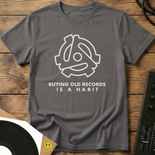 Buying Old Records T-Shirt Charcoal / S Buying Old Records T-Shirt