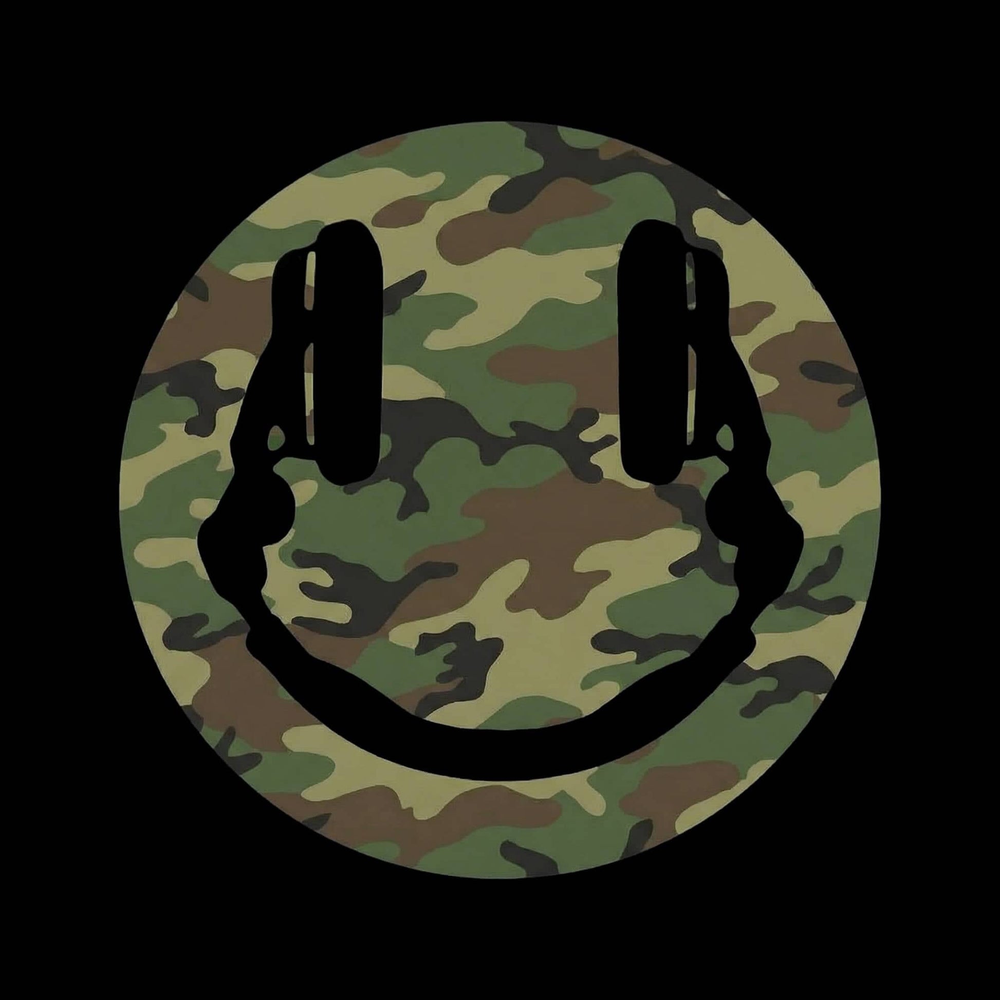 Camo Smiley DJ T-Shirt Camo Smiley DJ T-Shirt