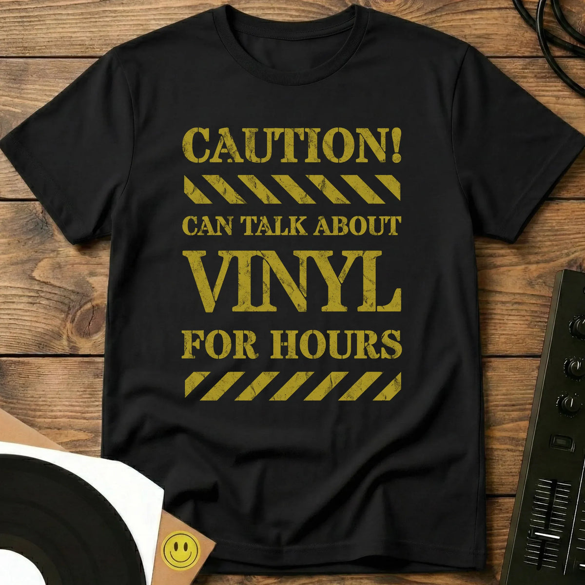 Can Talk About Vinyl T-Shirt Black / S Can Talk About Vinyl T-Shirt