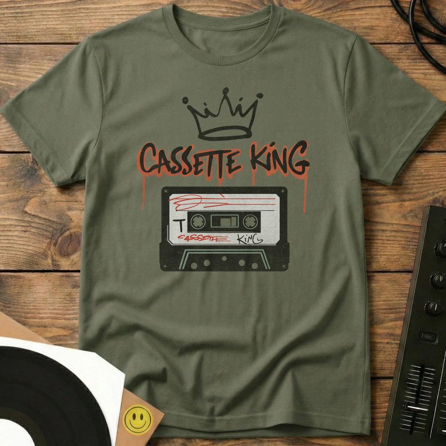 Cassette King T-Shirt Military Green / S Cassette King T-Shirt