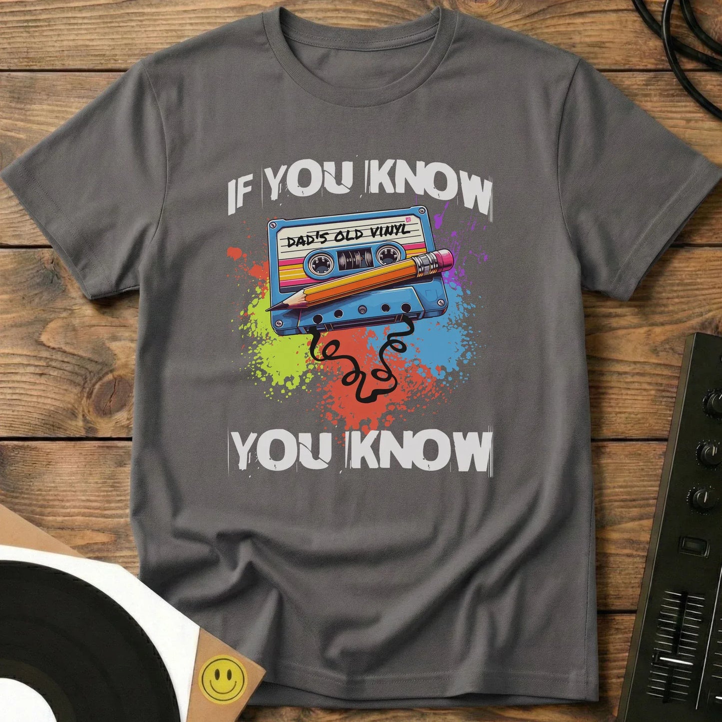 Cassette Tape Fix T-Shirt Charcoal / S If You Know, You Know Mixtape T-Shirt