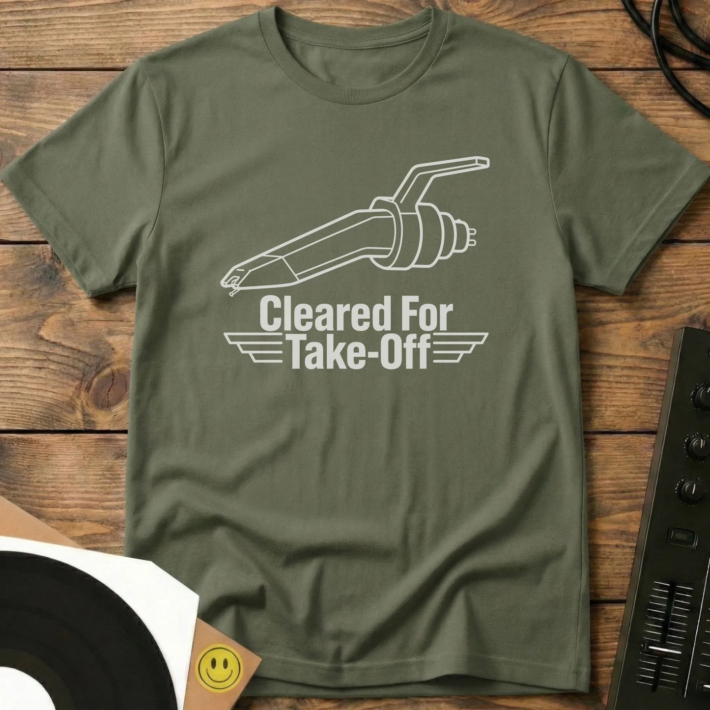 Cleared For Take Off T-Shirt Military Green / S Cleared For Take Off T-Shirt