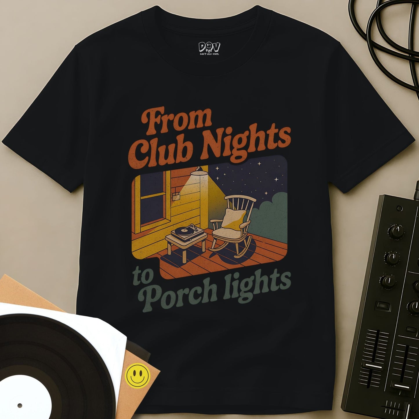 Club Nights, To Porch Lights T-Shirt Black / S Club Nights, To Porch Lights T-Shirt
