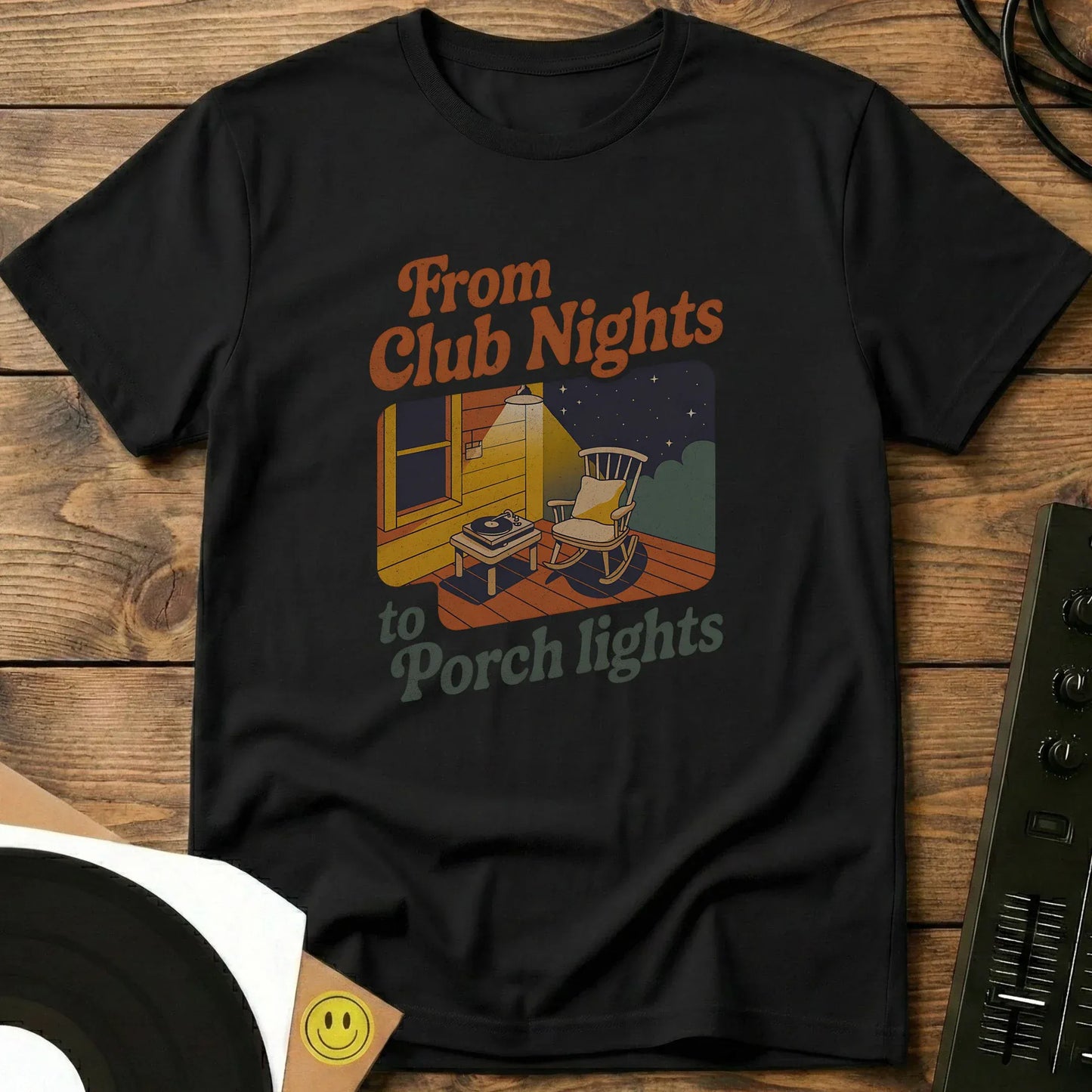 Club Nights, To Porch Lights T-Shirt Black / S Club Nights, To Porch Lights T-Shirt