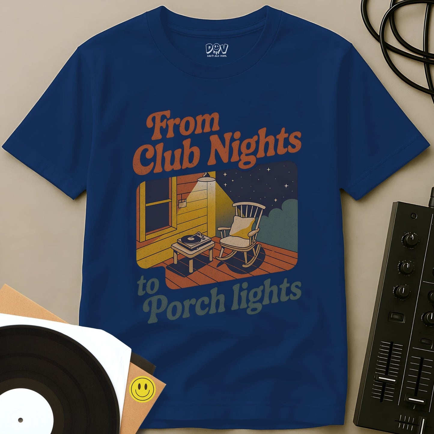 Club Nights, To Porch Lights T-Shirt Royal / S Club Nights, To Porch Lights T-Shirt