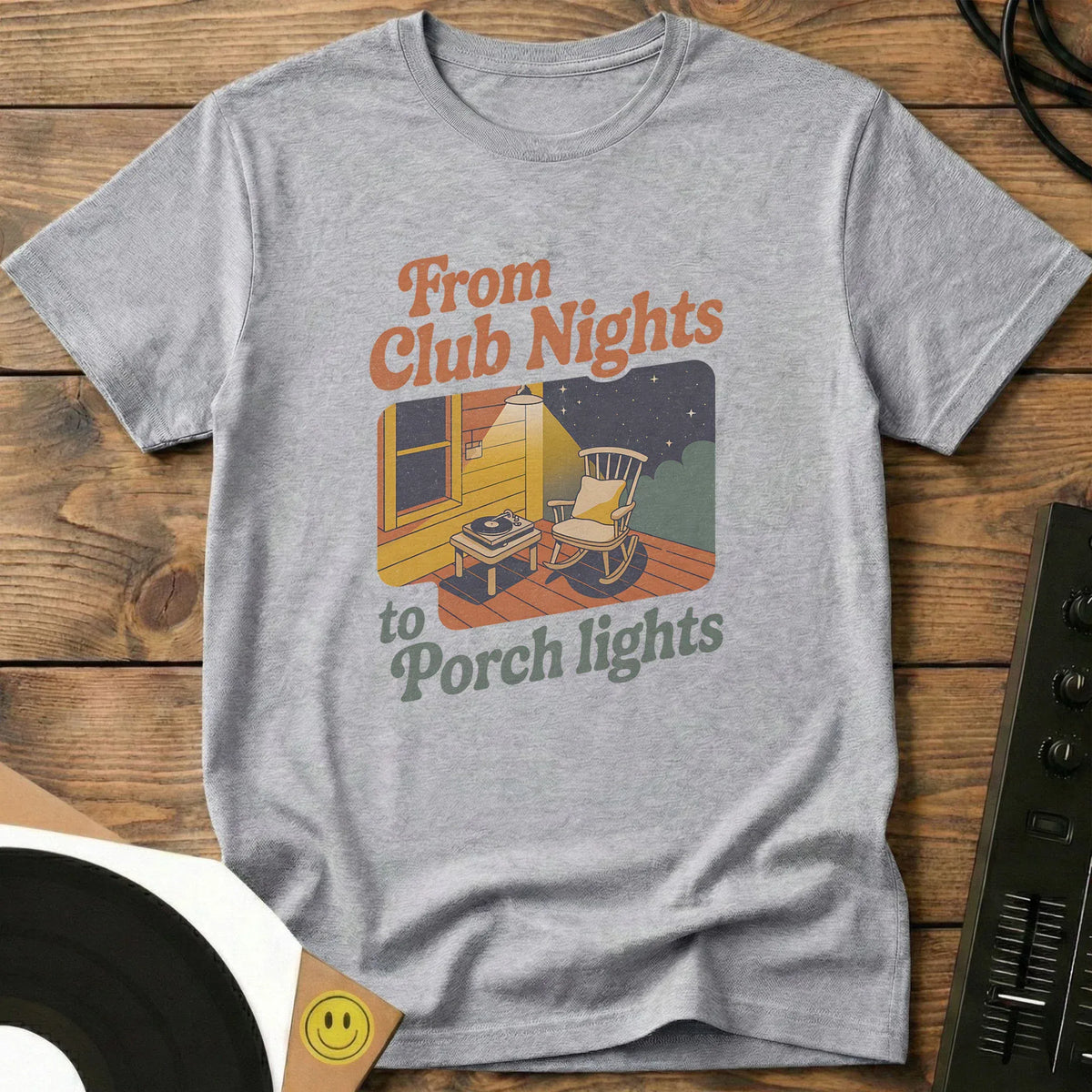 Club Nights, To Porch Lights T-Shirt Sport Grey / S Club Nights, To Porch Lights T-Shirt